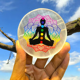 Seven chakra Selenite Plate